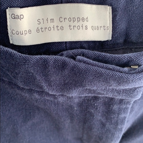 GAP slim cropped pants in navy - Picture 3 of 3